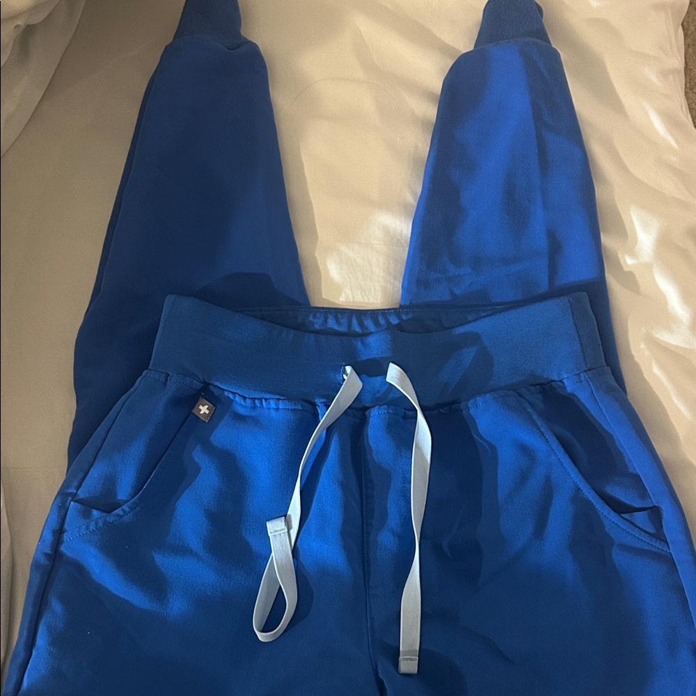 Fig Zamora scrub pants royal blue jogger